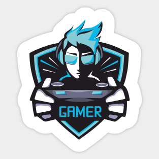 Gamer (blue) Sticker